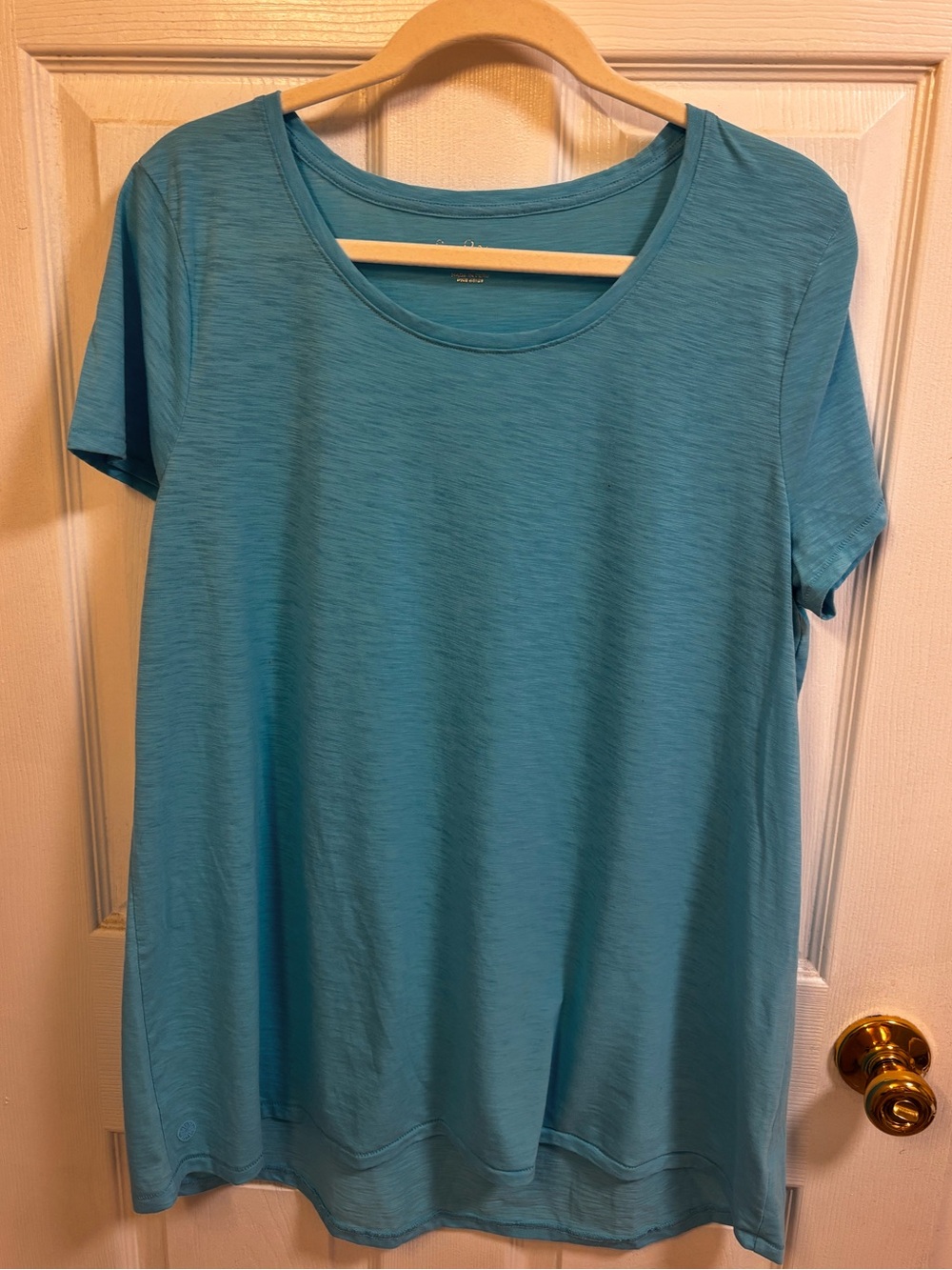 Lilly Pulitzer Etta Scoop Neck Tee – Blue – Size XL